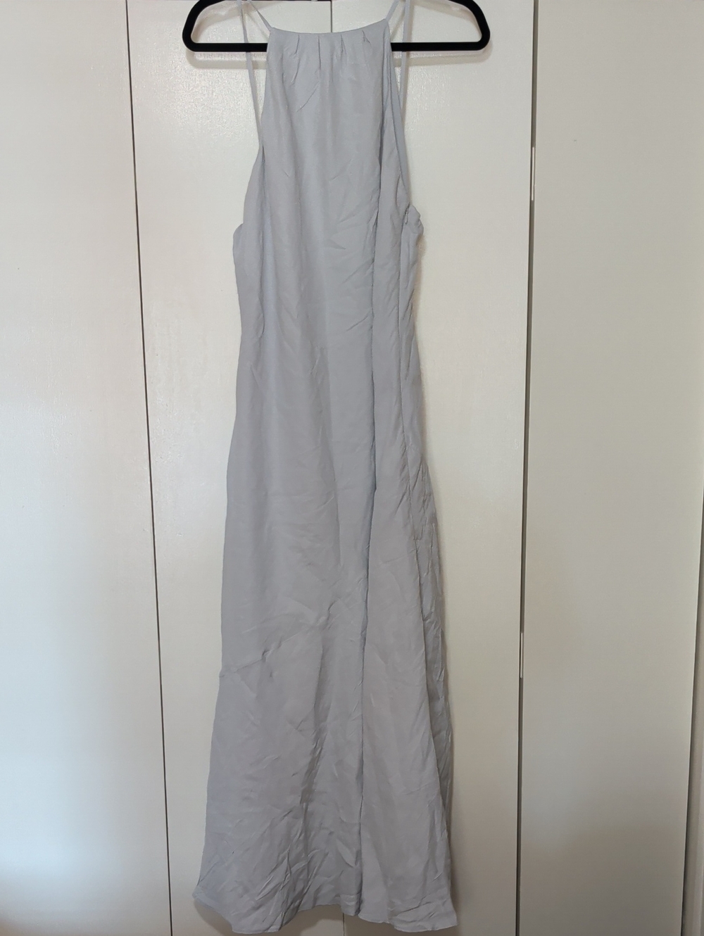 Abercrombie & Fitch Light Gray Halter Maxi Dress